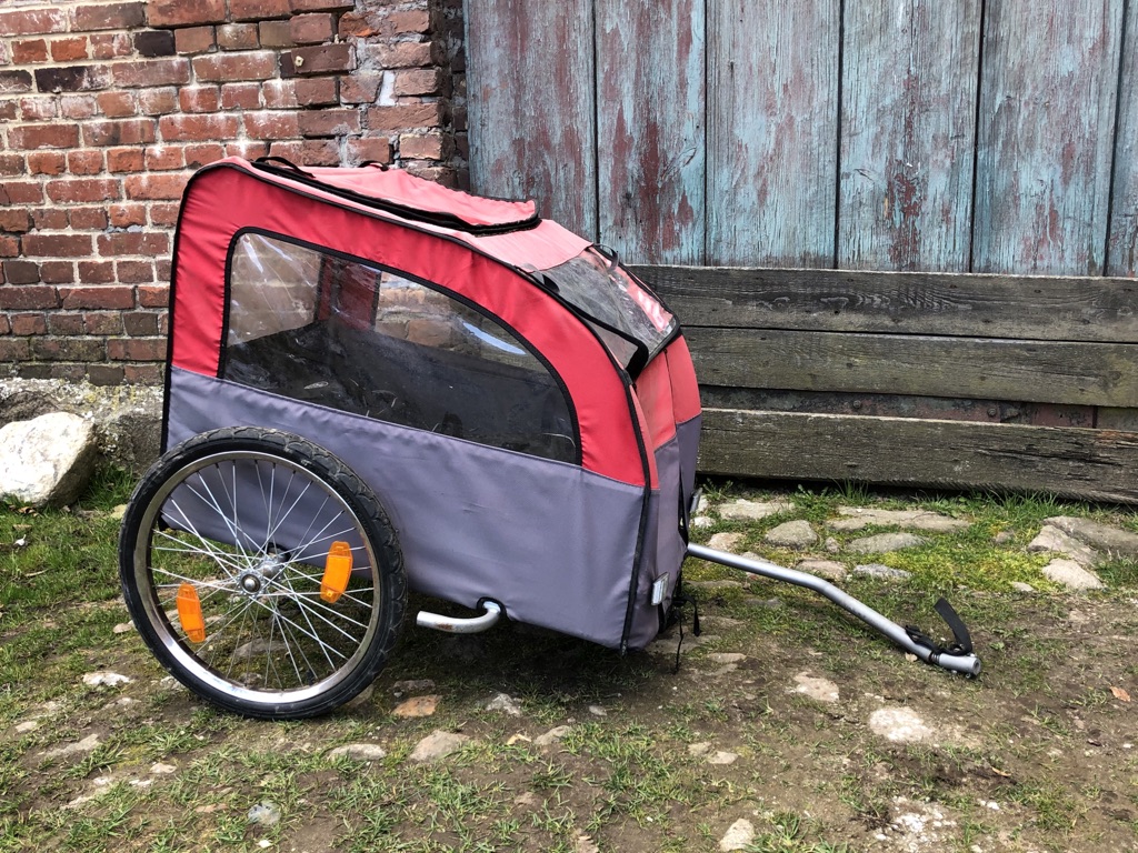 Fahrrad Gepäckanhänger, auch zum Transport für Hunde nutzbar